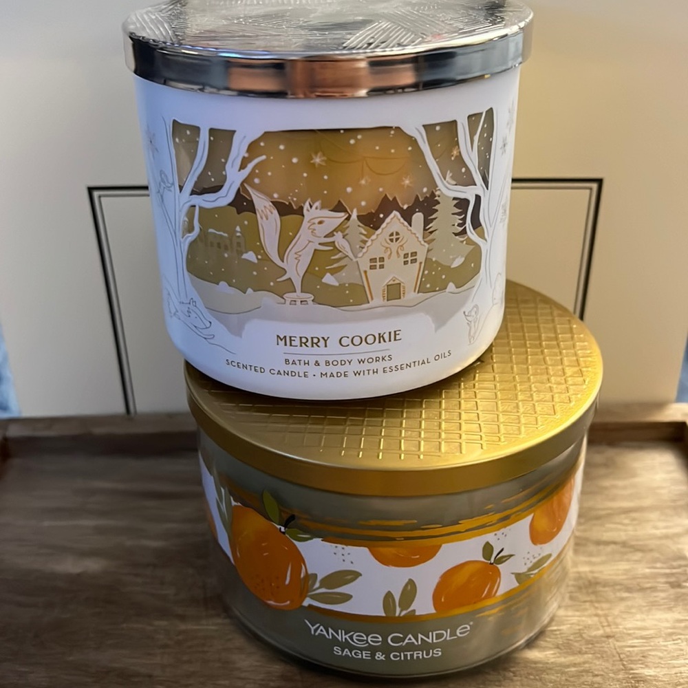 Brand new 3 wick candles! Perfect for gift giving